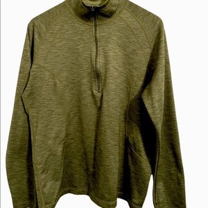 REI 1/2 zip pullover in olive green.  EUC